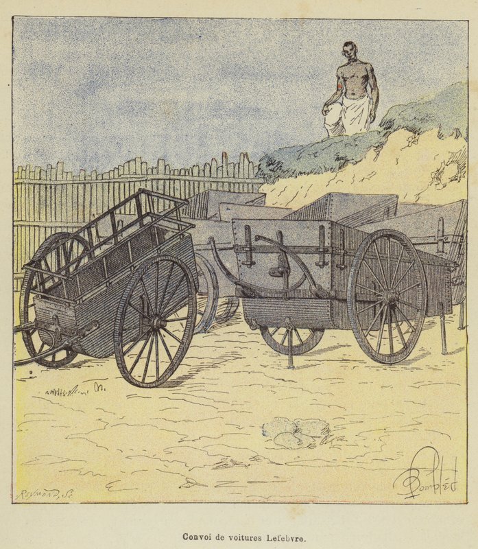 Konwój samochodów Lefebvre autorstwa after Louis Charles Bombled