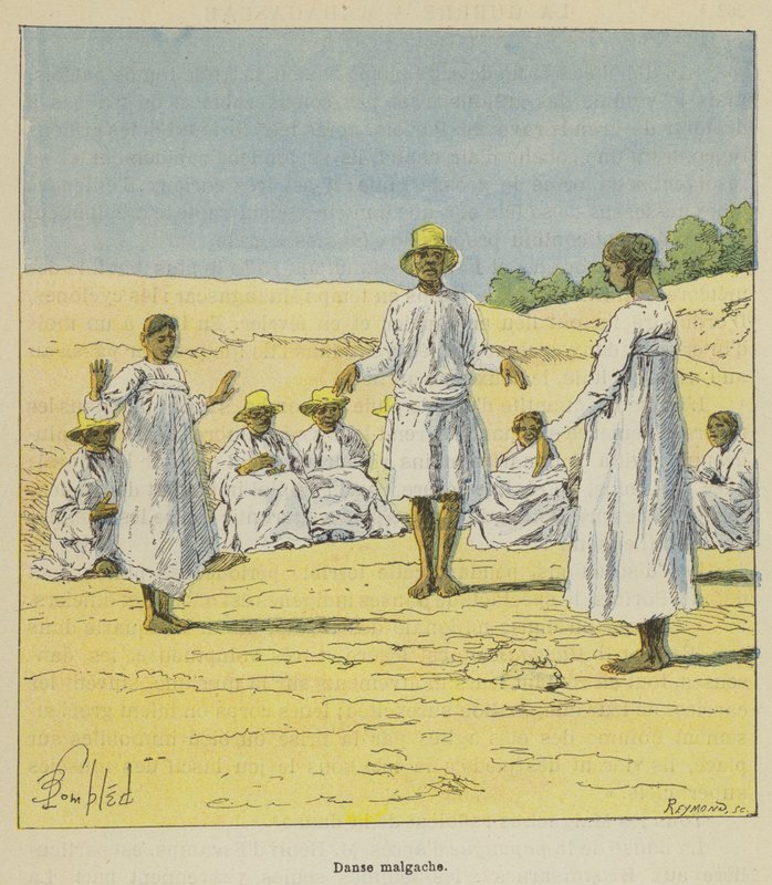taniec malgaski autorstwa after Louis Charles Bombled
