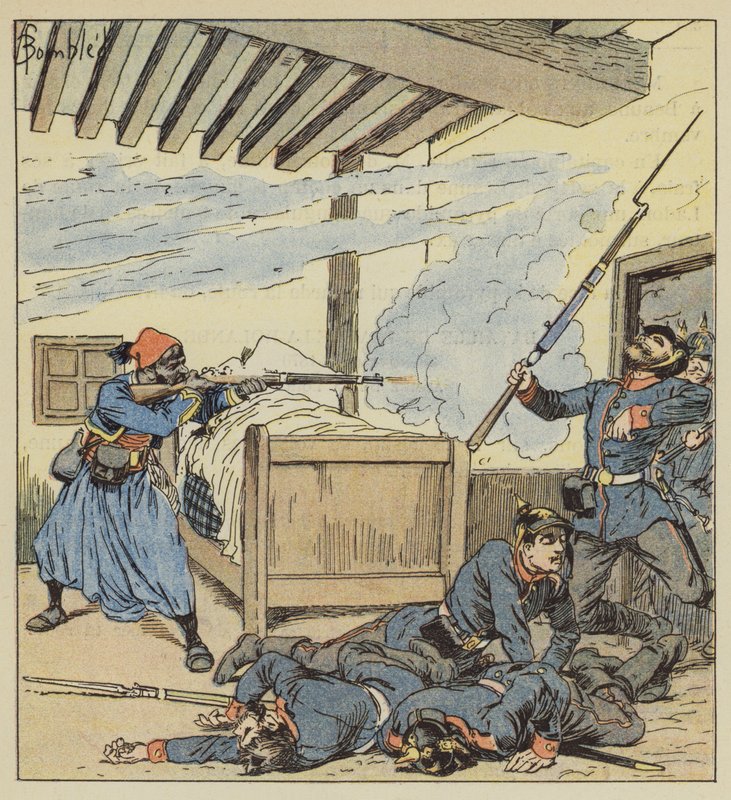 Bohaterska obrona Ali-ben-Kacem autorstwa after Louis Charles Bombled