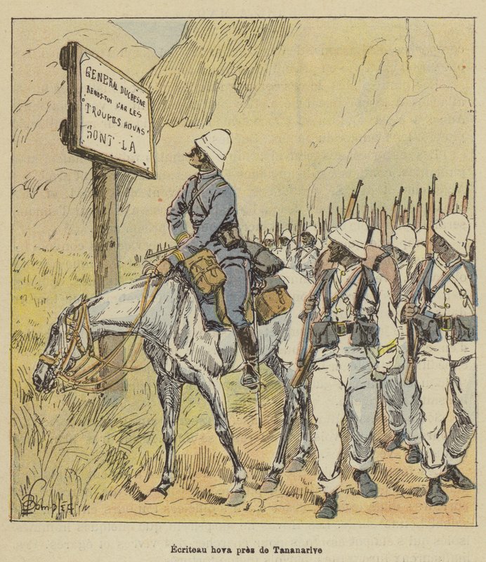 Znak Hova w pobliżu Antananarywa autorstwa after Louis Charles Bombled