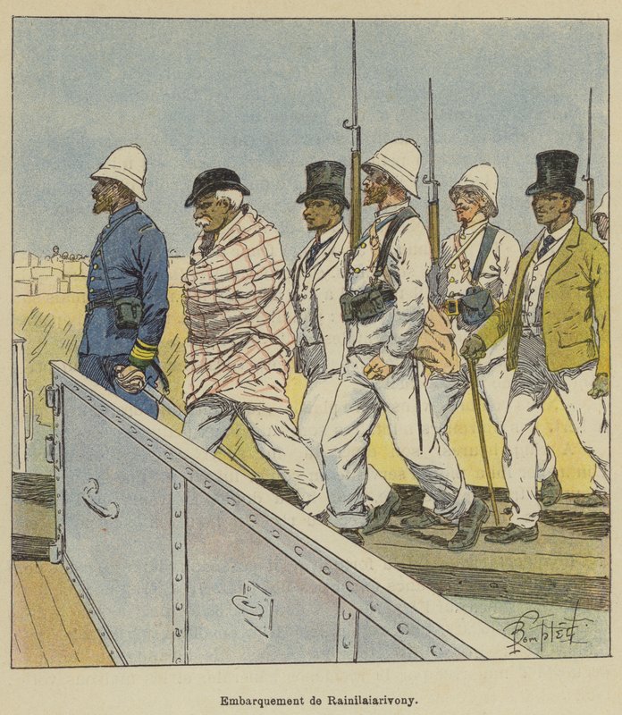 Wrak statku Rainilaiarivony autorstwa after Louis Charles Bombled