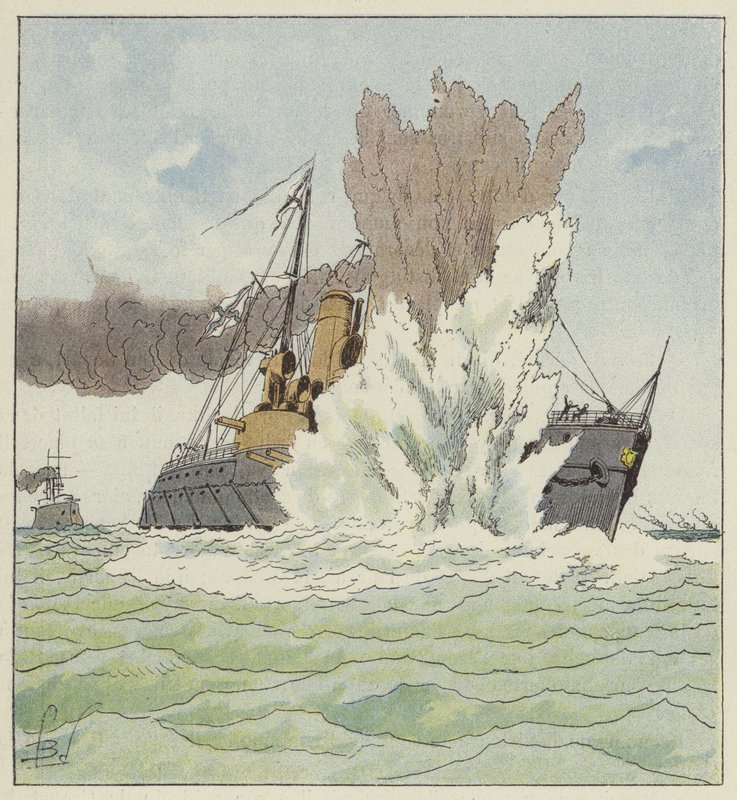 Wybuch Pietropawłowsku autorstwa after Louis Charles Bombled
