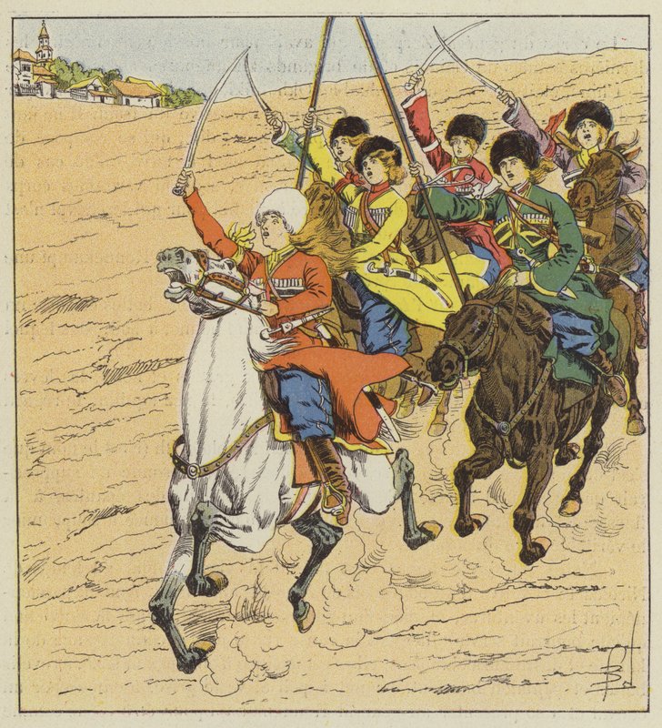 Wolontariuszki kozackie kobiety autorstwa after Louis Charles Bombled