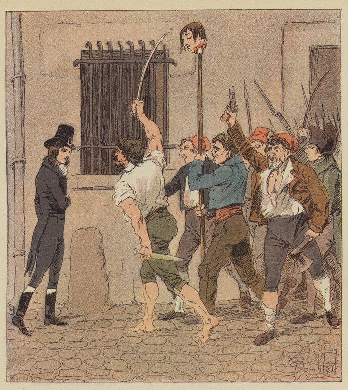 Spotkałem grupę ohydnych mężczyzn chodzących z głową na końcu szczupaka autorstwa after Louis Charles Bombled