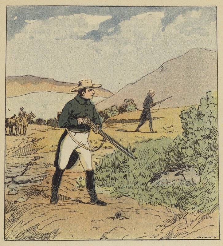 Cesarz poluje na kuropatwę autorstwa after Louis Charles Bombled