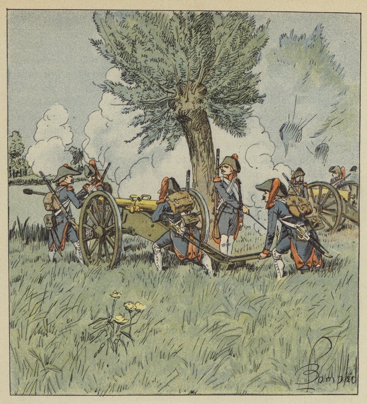 Kanonada zaczęła się od jednego brzegu do drugiego autorstwa after Louis Charles Bombled