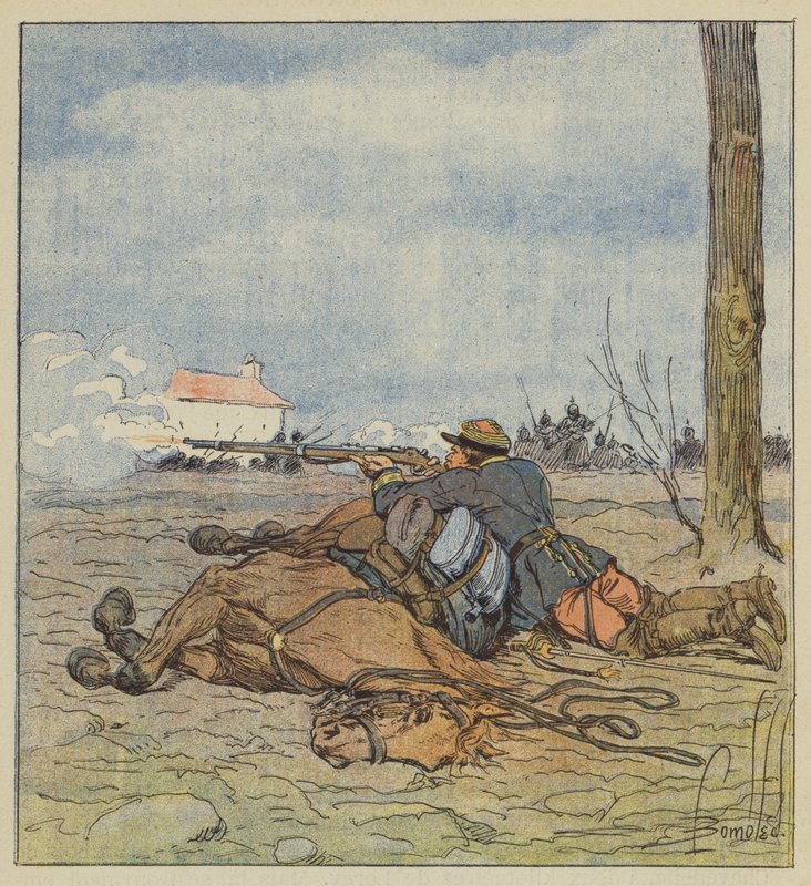 Śmierć pułkownika Girarda autorstwa after Louis Charles Bombled