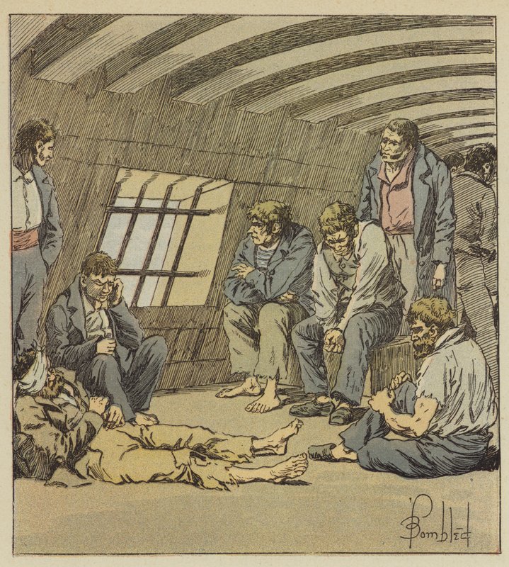Większość naszych dobrych marynarzy była więźniami w Anglii autorstwa after Louis Charles Bombled