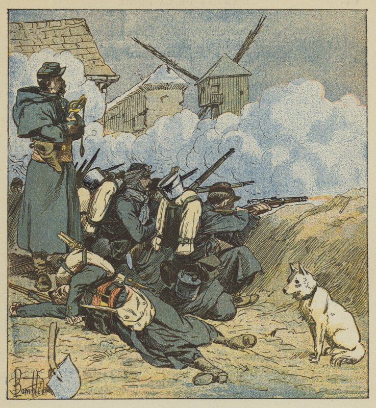 5. Batalion Piechoty Morskiej w Neuville Mill autorstwa after Louis Charles Bombled