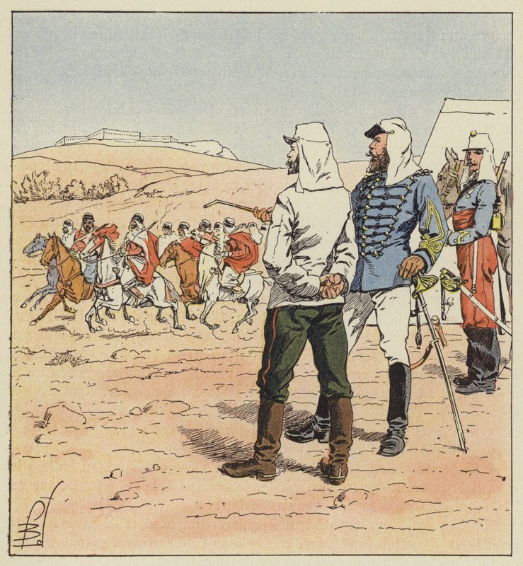 Kapitan Kouropatkine w Algierii autorstwa after Louis Charles Bombled