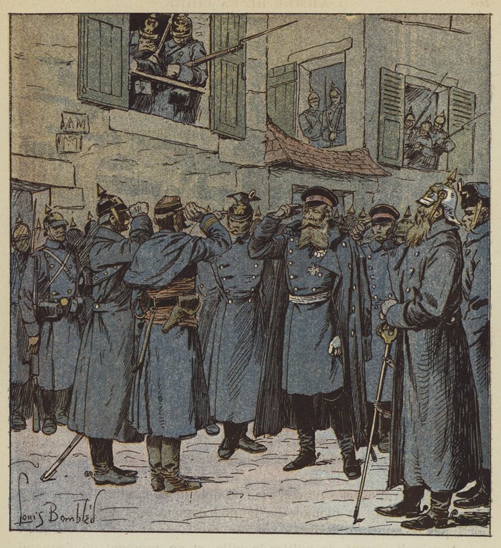 Kapitan Pendezec i generał Treskow autorstwa after Louis Charles Bombled