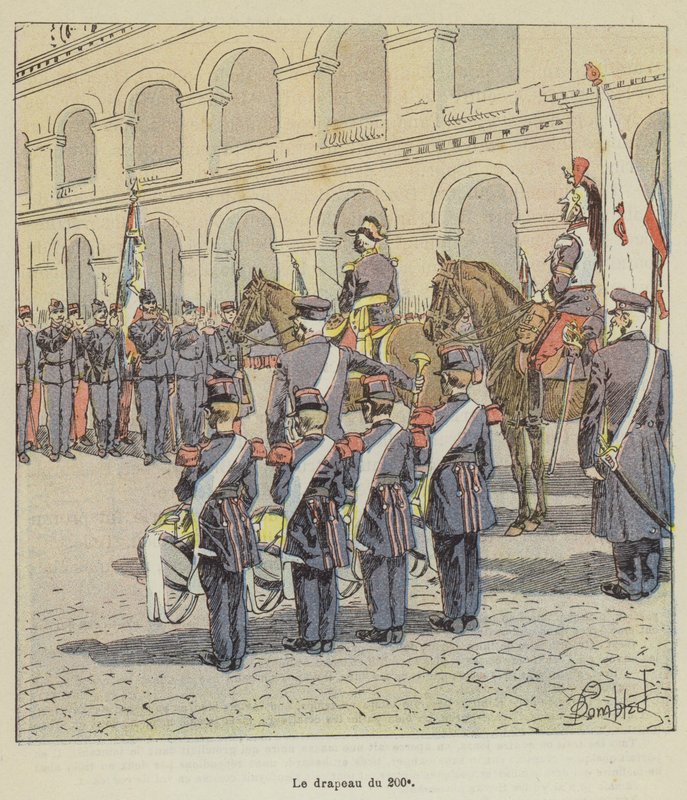 Flaga 200. autorstwa after Louis Charles Bombled