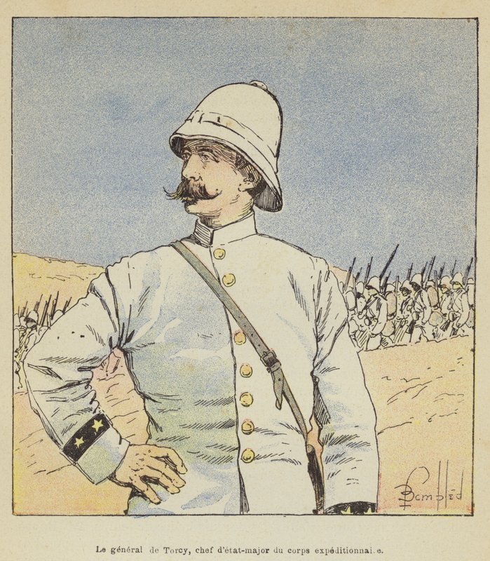 Generał de Torcy, szef sztabu Korpusu Ekspedycyjnego autorstwa after Louis Charles Bombled