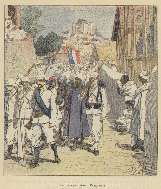 Francuzi opuszczają Antananarywa autorstwa after Louis Charles Bombled