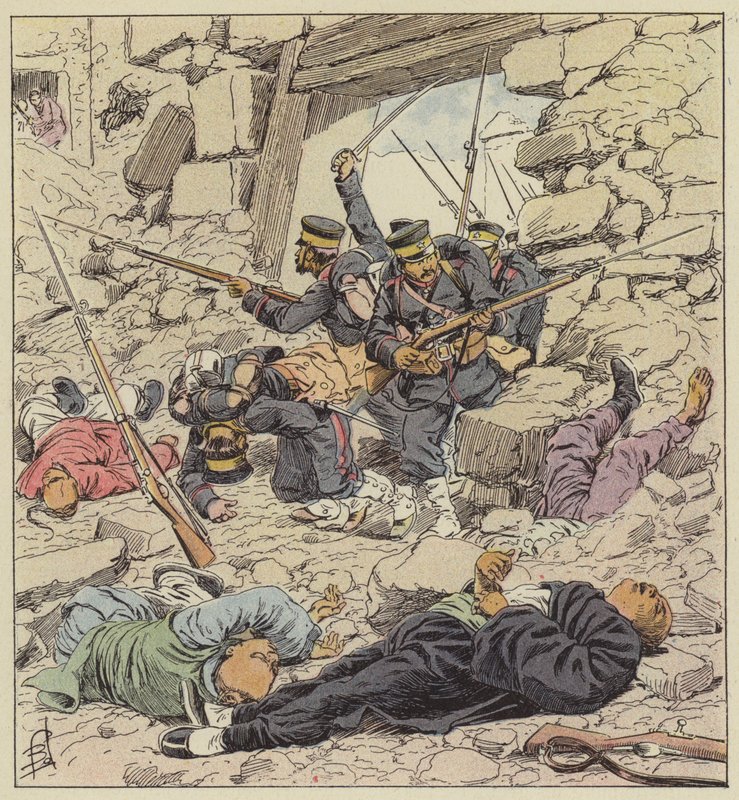 Japończycy wkraczają do Pekinu. autorstwa after Louis Charles Bombled
