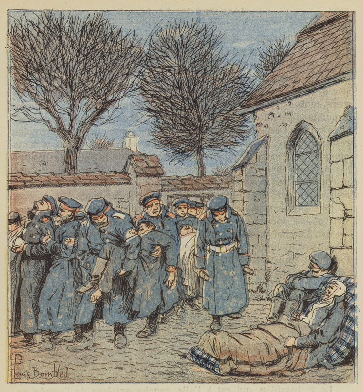 Ranni na dziedzińcu plebanii Lorcy autorstwa after Louis Charles Bombled