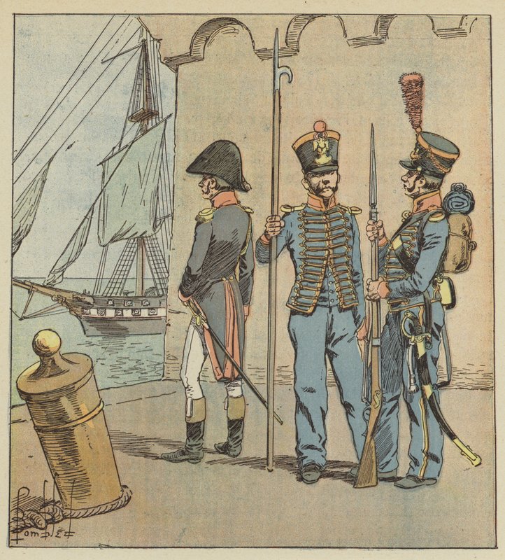 Ci sami ludzie byli więc marynarzami i żołnierzami. autorstwa after Louis Charles Bombled