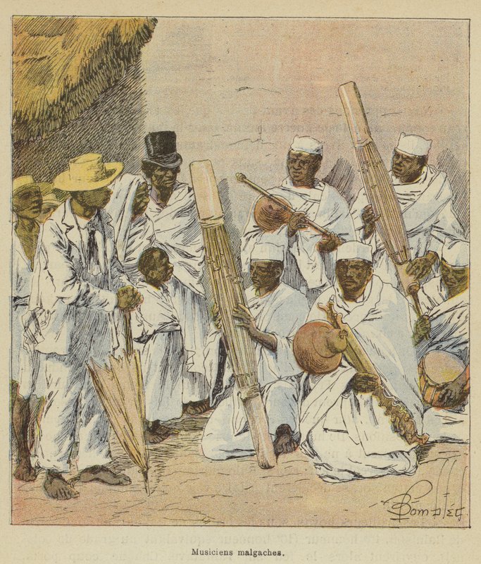 Muzycy z Madagaskaru autorstwa after Louis Charles Bombled