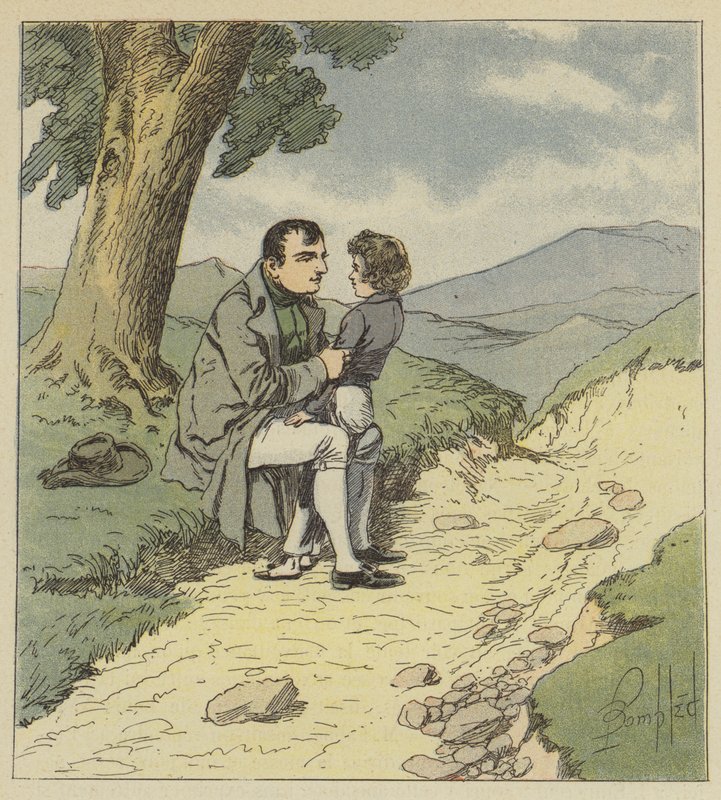 Napoleon i Tristan de Montholon autorstwa after Louis Charles Bombled