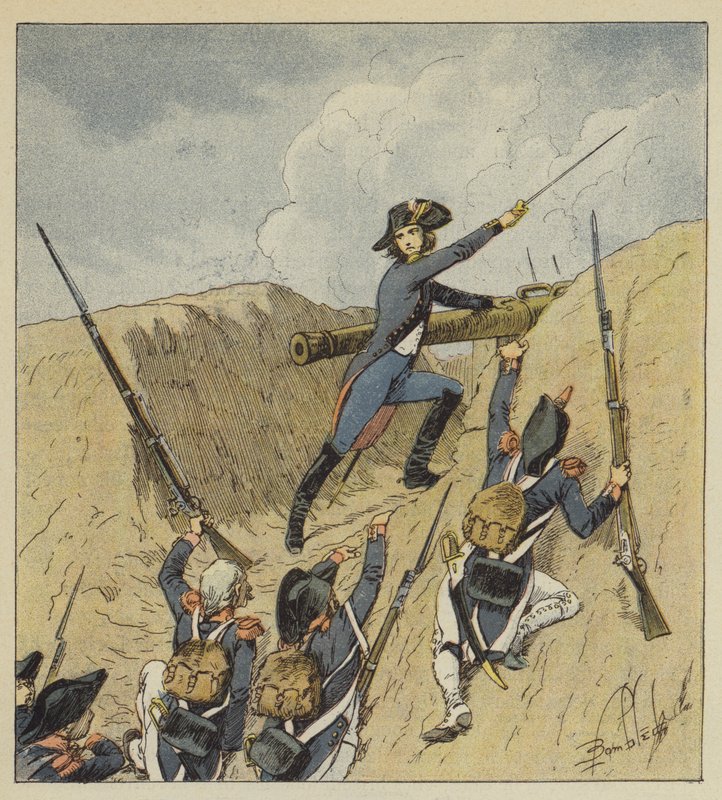 Napoleon ledwo wyrywa się z dzieciństwa, a jego pierwsze kroki lśnią czystą chwałą autorstwa after Louis Charles Bombled