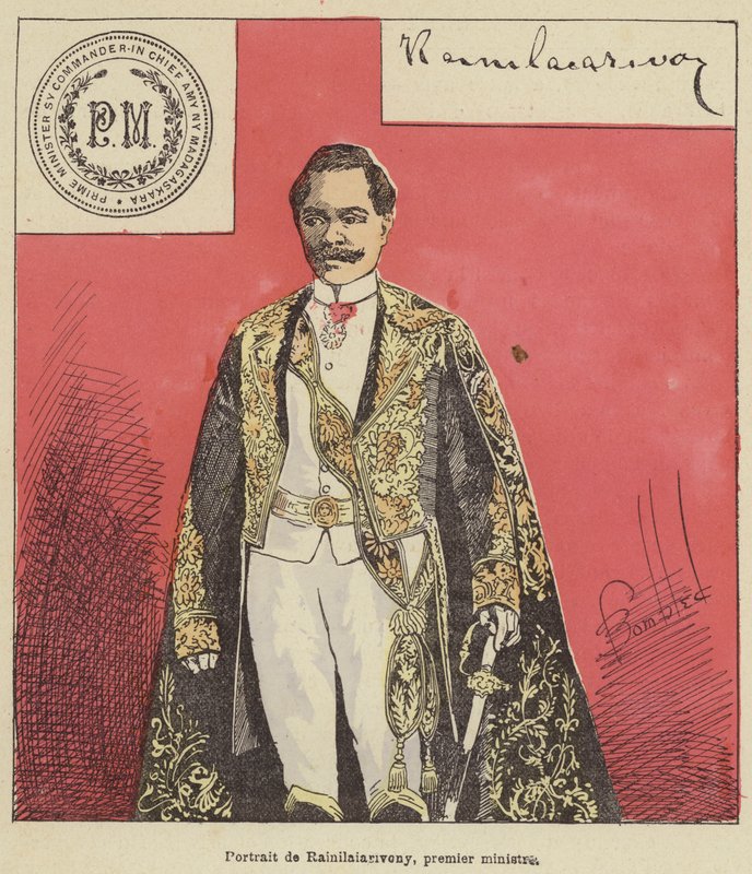 Portret Rainilaiarivony, premiera autorstwa after Louis Charles Bombled