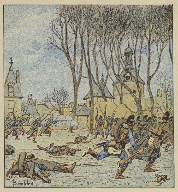Zdobycie zamku Villepion przez Francuzów autorstwa after Louis Charles Bombled