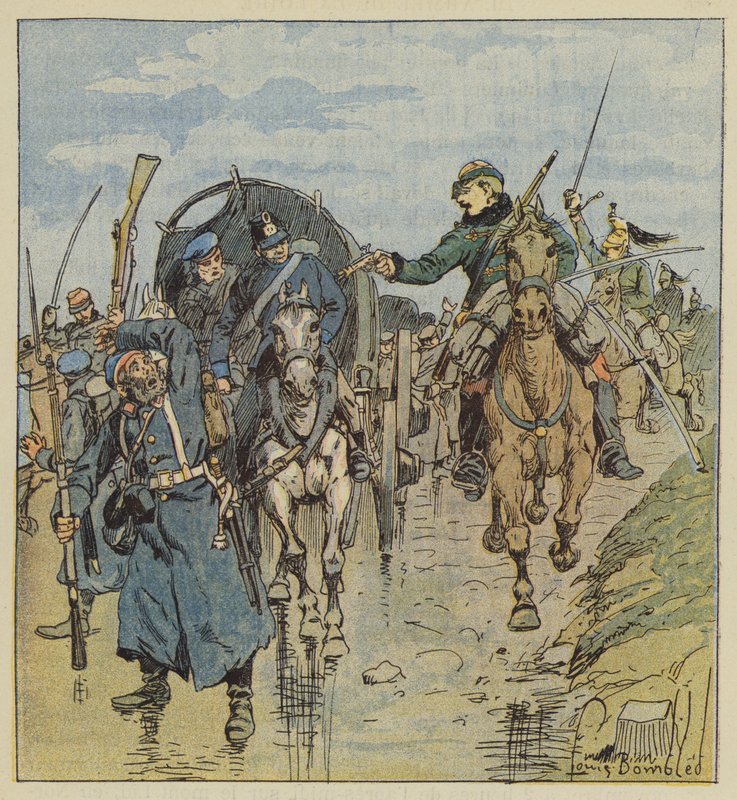 Przechwytywanie niemieckiego konwoju autorstwa after Louis Charles Bombled