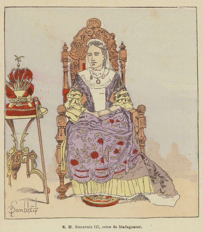 SM Ranavalo III, królowa Madagaskaru autorstwa after Louis Charles Bombled