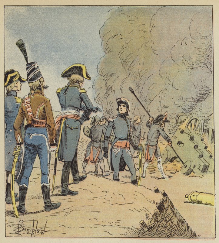 Ślusarz niszczy swój sprzęt oblężniczy w Mantui autorstwa after Louis Charles Bombled