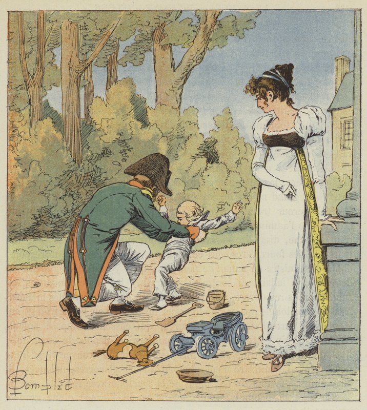 Jeśli spotkał go w ogrodach, rzucił go na ziemię autorstwa after Louis Charles Bombled