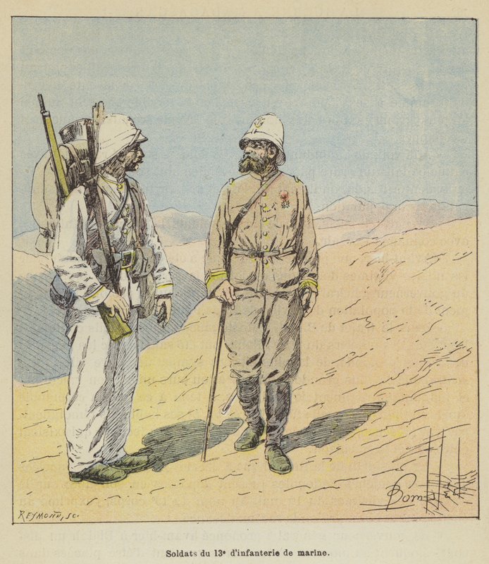 Żołnierze 13. Piechoty Morskiej autorstwa after Louis Charles Bombled