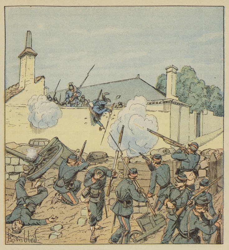 Niespodzianka barykady rue Galante autorstwa after Louis Charles Bombled