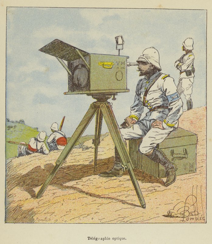 telegrafia optyczna autorstwa after Louis Charles Bombled