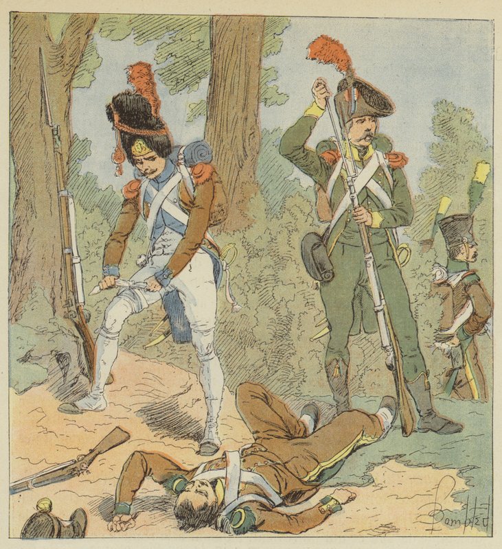 Wojska włoskie, Legion Piemontu, Piechota Bojowa, 1806, Legion Włoski, 1800 autorstwa after Louis Charles Bombled