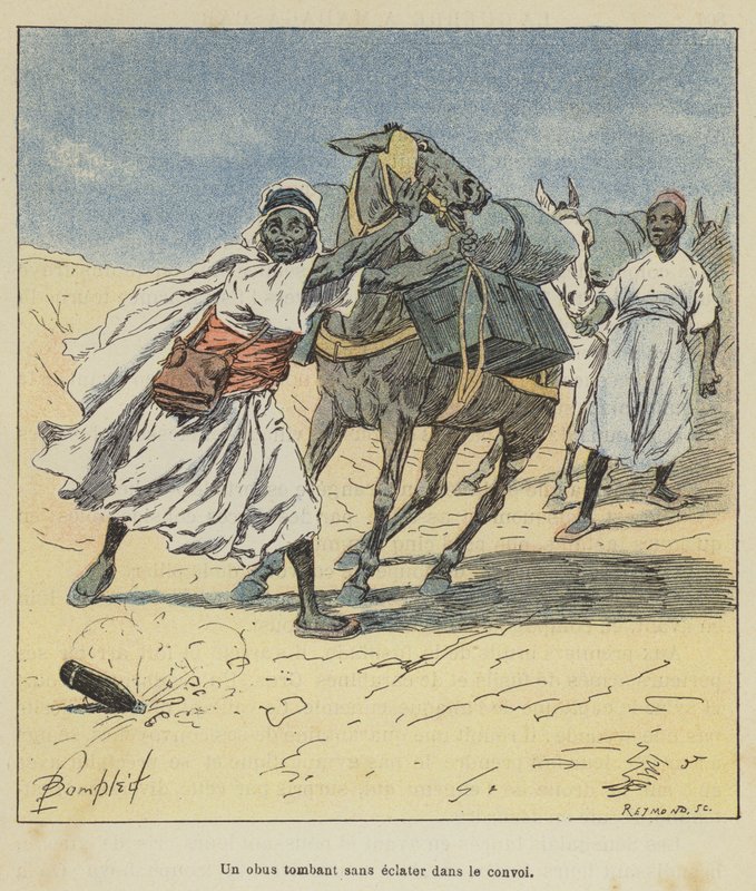 Pocisk spadający bez rozerwania w konwoju autorstwa after Louis Charles Bombled