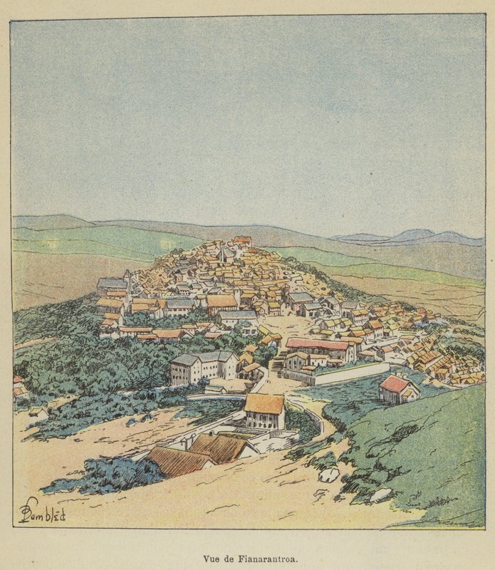 Widok Fianarantroa autorstwa after Louis Charles Bombled