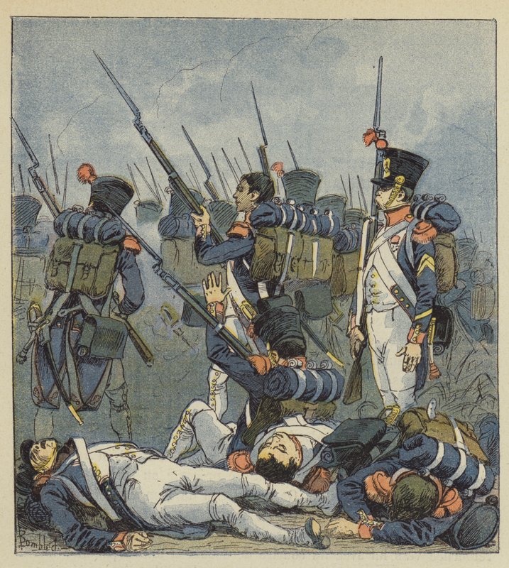 Wagram został mu przytoczony jako krwawa bitwa autorstwa after Louis Charles Bombled