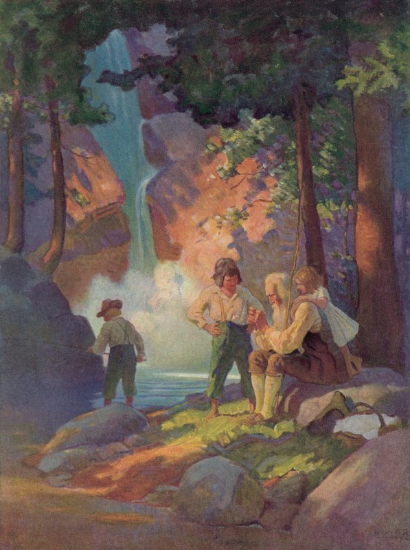 Ilustracja do Rip Van Winkle autorstwa after Newell Convers Wyeth