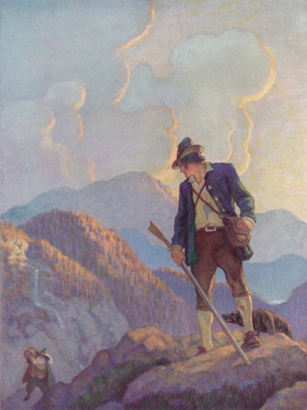 Ilustracja do Rip Van Winkle autorstwa after Newell Convers Wyeth