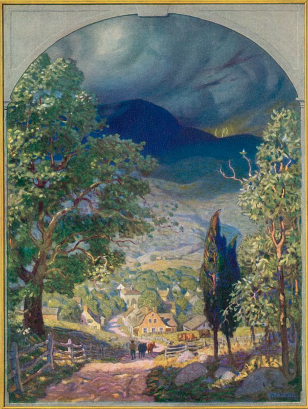 Ilustracja do Rip Van Winkle autorstwa after Newell Convers Wyeth