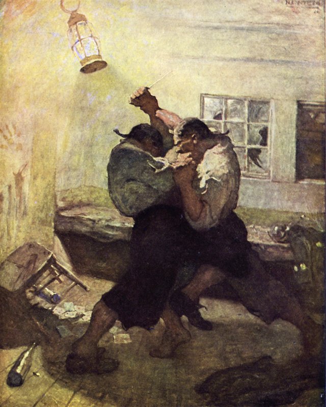 Ilustracja do Wyspy Skarbów autorstwa after Newell Convers Wyeth