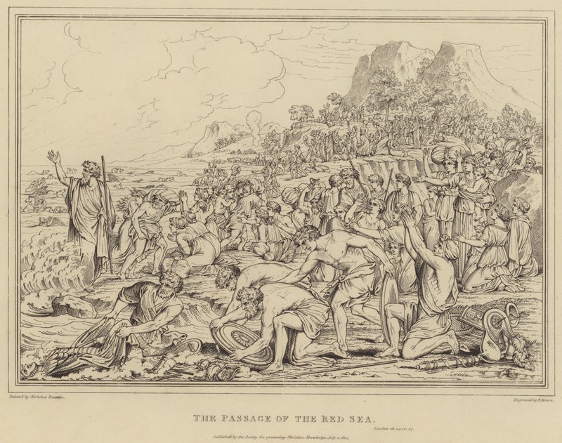 Przejście Morza Czerwonego, Exodus autorstwa after Nicolas Poussin