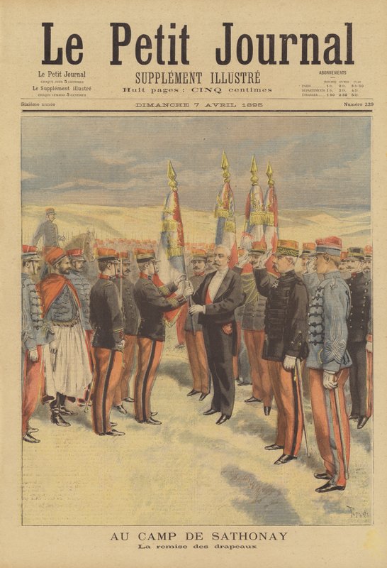 Ceremonia wojskowa w obozie Sathonay autorstwa after Oswaldo Tofani