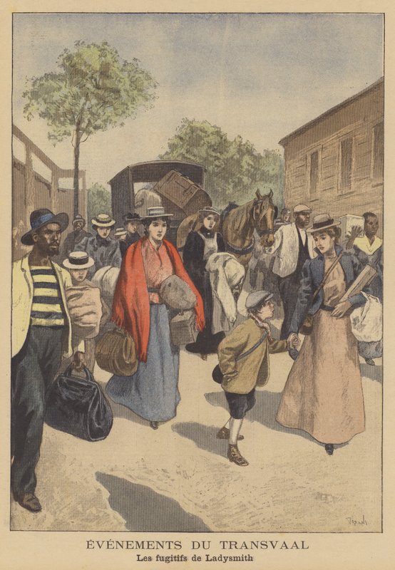 Uchodźcy z oblężenia Ladysmith autorstwa after Oswaldo Tofani