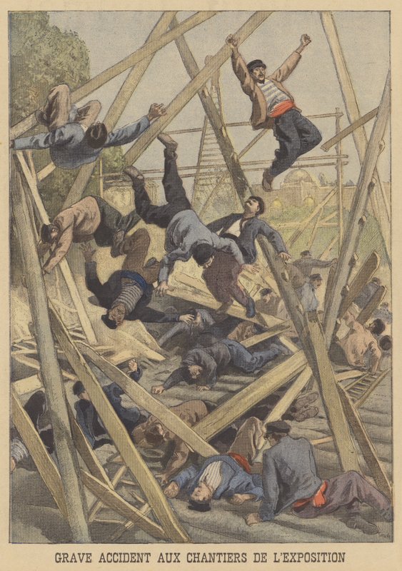 Poważny wypadek na terenie Wystawy Powszechnej 1900 autorstwa after Oswaldo Tofani