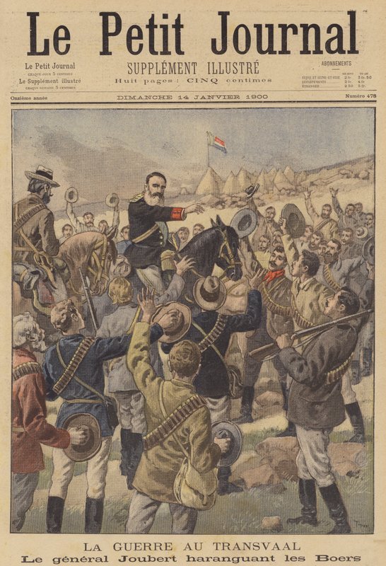 Generał burski Joubert przemawiający do swoich żołnierzy autorstwa after Oswaldo Tofani