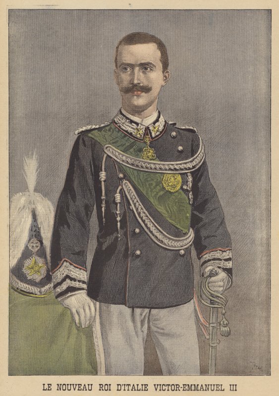 Wiktor Emanuel III, nowy król Włoch autorstwa after Oswaldo Tofani
