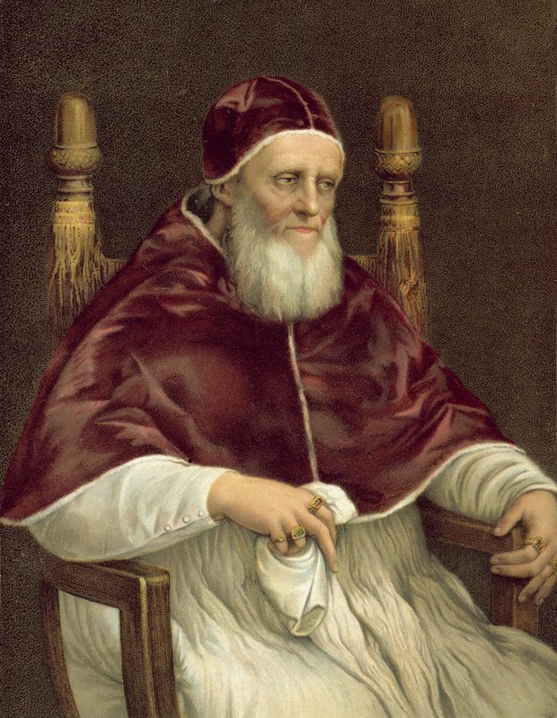 Portret papieża Juliusza II, Galeria Pitti, Florencja autorstwa after Raphael