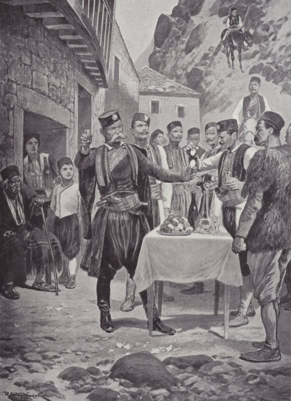 Czarnogórski zwyczaj wielkanocny autorstwa after Richard Caton II Woodville