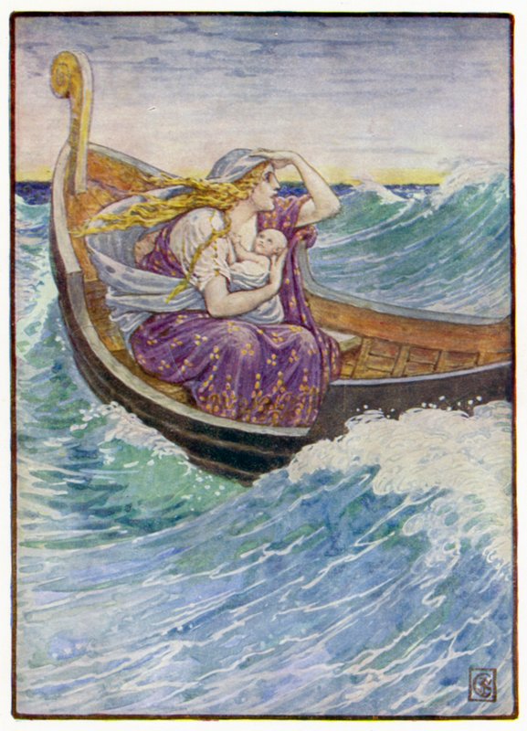 Przez dwa dni i dwie noce rzucano łodzią tam i tam autorstwa after Walter Crane